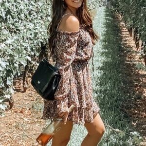 Polly & Esther Floral Off-Shoulder Dress